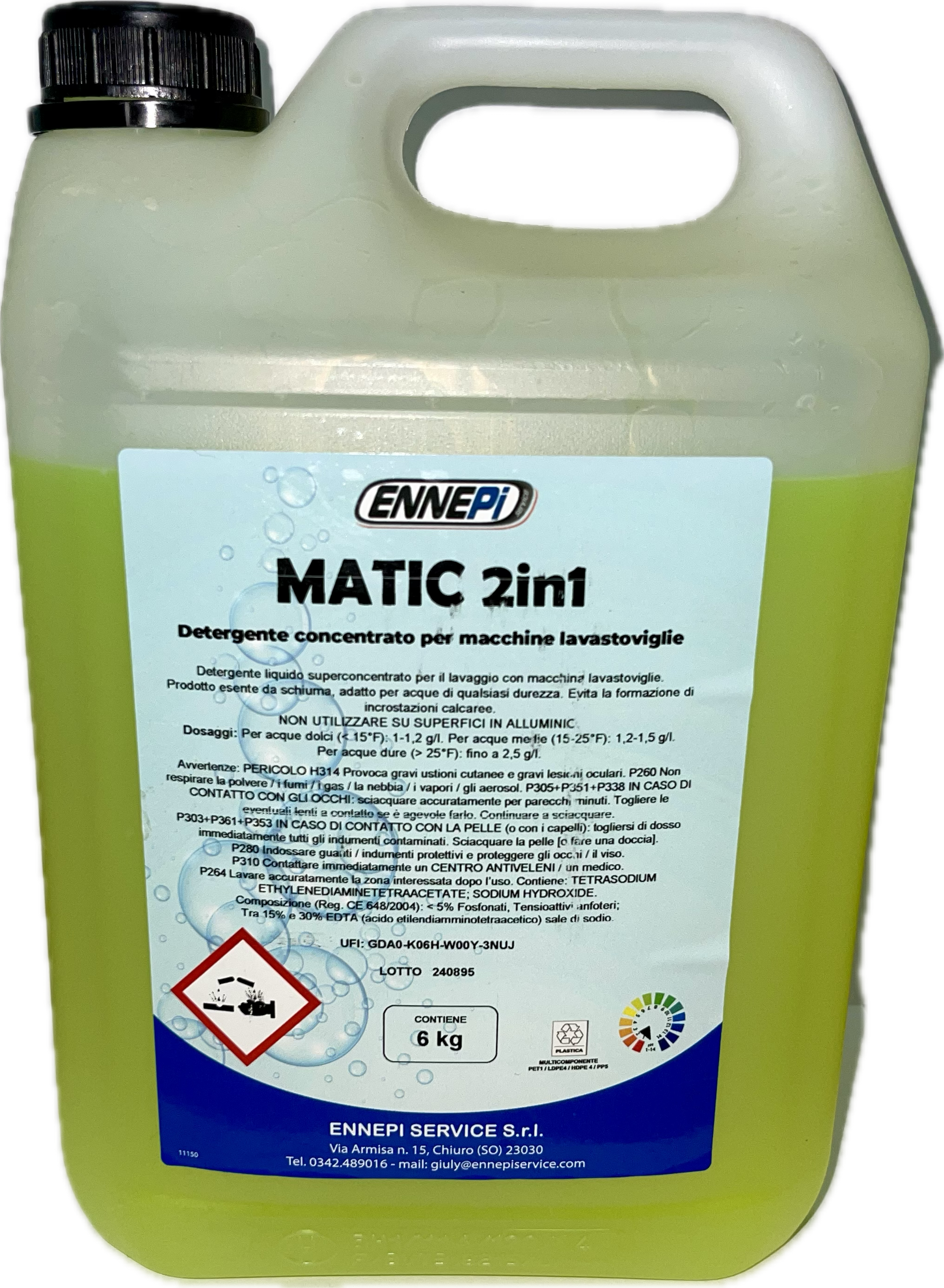 MATIC 2in1 Detergente brillantante per lavastoviglie 2 in 1